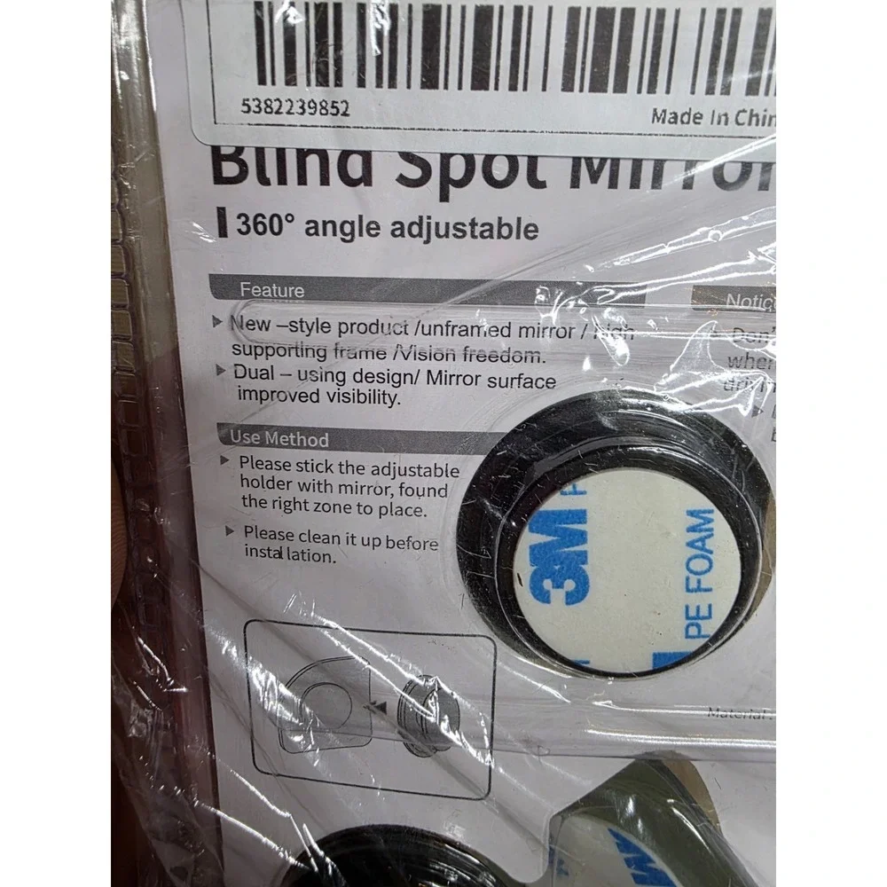 Blind Spot Mirror for Car (2 Pack) - HD Frameless Wide-Angle Convex Mirror for S